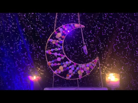 ASMR | 🛸Ear Melting Space Aesthetic For Sleep 😴💤 | bead tapping + glass tapping + meteor shower🔈