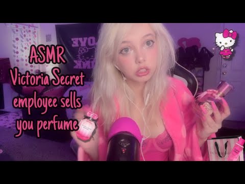 ASMR Victoria Secret employee sells you perfume🛍️🩷👙 (fast and aggressive tapping)