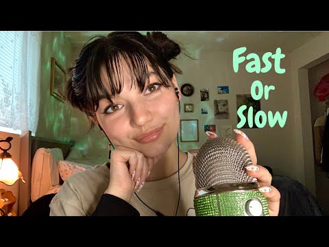 ASMR | Fast & Aggressive Vs Slow & Gentle ASMR (Mouth Sounds, Nail & Hand Sounds, Mic Triggers)