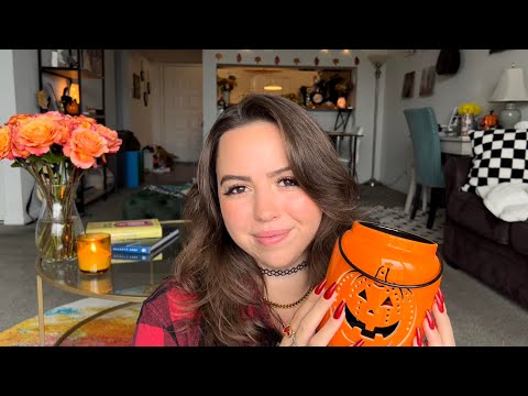 ASMR Halloween Decor Haul 🎃🧡 | Tapping, Scratching, Crinkles, Tracing, and Whispering 👻