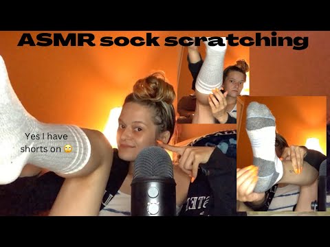 ASMR sock scratching ( feet ASMR )