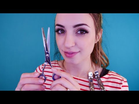 ASMR | Whispered Relaxing Haircut & Style | 60fps