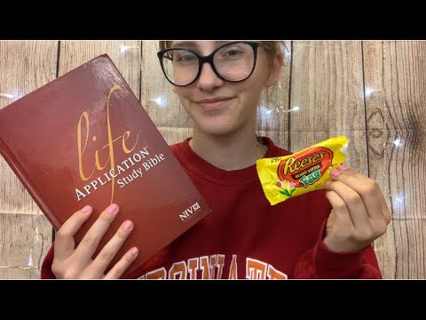 ASMR// Big Sister goes through your Easter basket and reads you the Easter story// Soft Spoken//