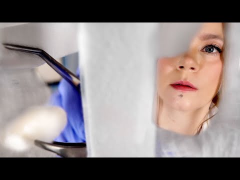 ASMR Hospital Post-Op Removing Your Face Bandages | Skin Exam