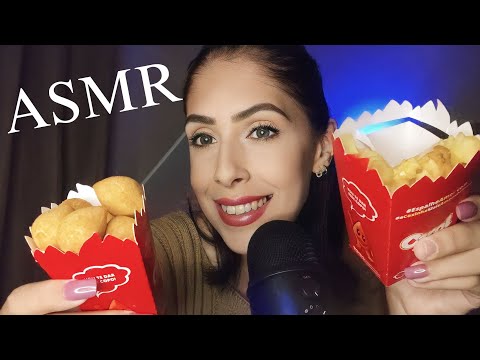 ASMR MUKBANG - Comendo mini Coxinha e Batata Frita 🍟 #mukbang #asmr #mouthsounds