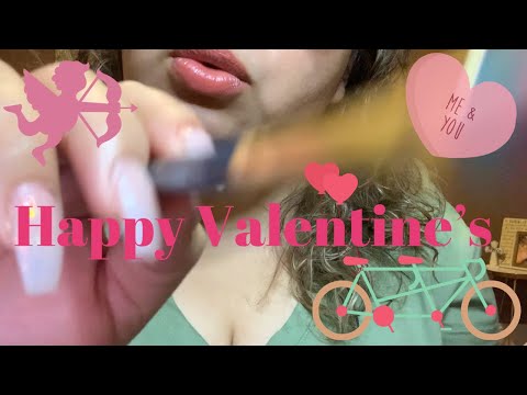 ASMR| Doing your Valentine’s Day makeup 💘🌹 (Gum Chewing)