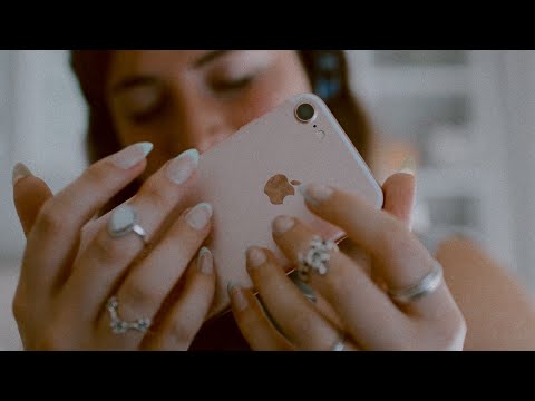ASMR Gentle tapping iphone (inaudible whisper)