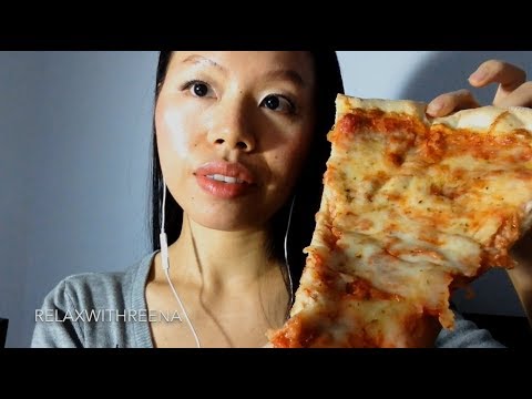 ASMR Pizza Eating Sounds & Coca Cola w. Whispering - Eat With Me!! :)