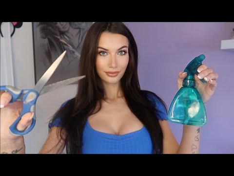 ASMR✂️Hair Cut & Style • Brushing Sounds • Soft Spoken • Personal Attention