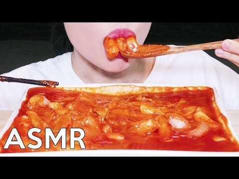 ASMR CHEESY&SAUCY TTEOKBOKKI (SPICY RICE CAKE) chewy eating sounds 치즈떡볶이 리얼사운드 먹방