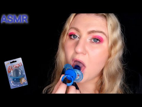 ASMR | PACIFIER LOLLIPOP LICKING , MOUTH SOUNDS👅💦