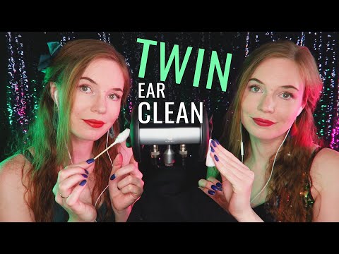 TWO dozes of tingles, please 💚💗 ASMR Twin Ear Cleaning