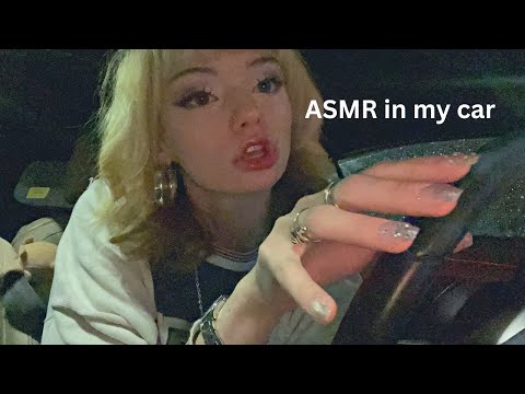 ASMR in my car (scurrying, tapping, nails, lofi)