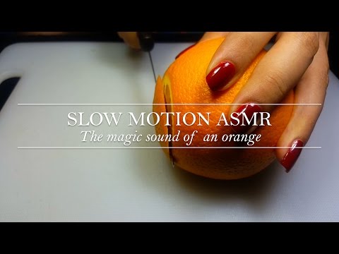 ♡ASMR SLOW MOTION♡ The magic sound of an orange
