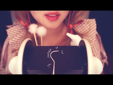 ASMR Ear Cleaning Role Play w/Dental Pick + Thermometer, Fluffy Earpick 💜