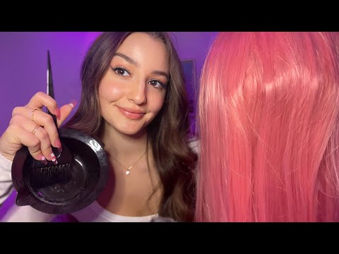 ASMR| Box Dying your Hair Pink 💓 (Valentines Day)