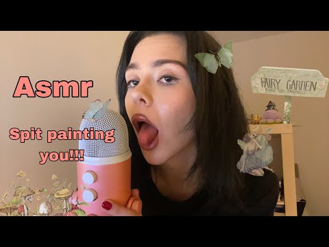 ASMR SPIT PAINTING ALL OVER YOU