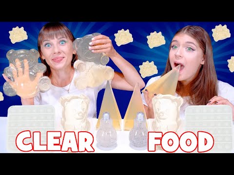 ASMR Eating Only Clear Food Mukbang Party
