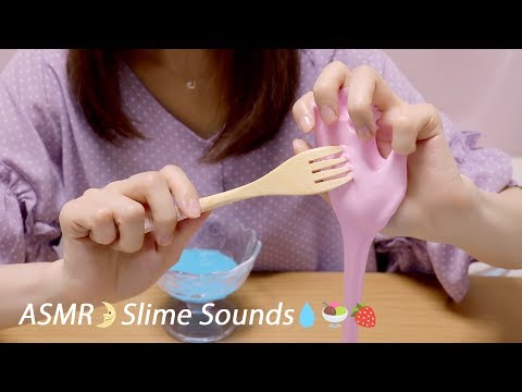 [ASMR] Satisfying Slime Sounds #3 / Slime Making / Whispering