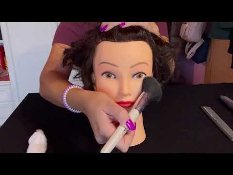 ASMR | Mannequin Pamper Session (Face touching & brushing, hair brushing, head scratching, tapping)