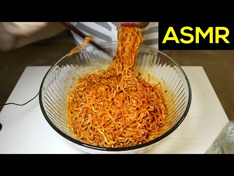 ASMR Super Spicy Fire Noodle Challenge *Extreme Eating Sounds* 불닭볶음면 챌린지