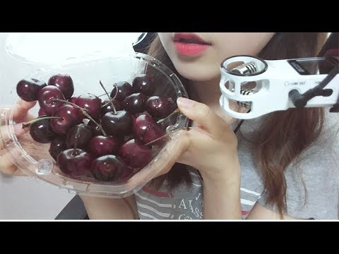 한국어 ASMR Cherry 달달 체리 🍒 이팅사운드 과일 먹방 Korean Fruit Eating sounds mukbang