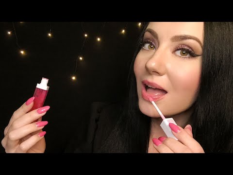ASMR 💋100 Layers of Lipgloss~Kisses~Whispering in Russian~Mouth Sounds