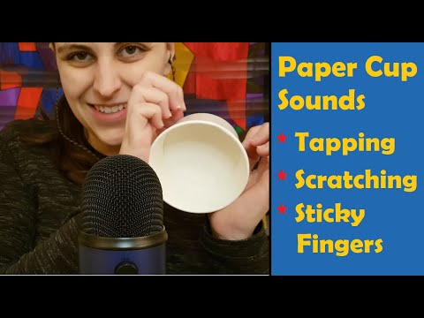 ASMR Paper Cup Sound Assortment - Nail Tapping, Fingerpad Tapping, Scratching, Sticker Finger