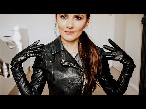 ASMR Leather Jacket & Gloves! (Brushing & Tapping)