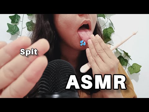 asmr ♡ Spit painting 💦 makeup your face 😛, roleplay asmr , Mouth sounds, fast and aggressive ✨️😴🌙