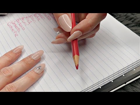 ASMR Tracing ONE HOUR | Writing your Names and Tracing them | Fire Crackling | Whispered