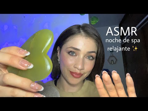 ASMR - Noche de spa facial* SÚPER RELAJANTE !😴💤 asmr en español