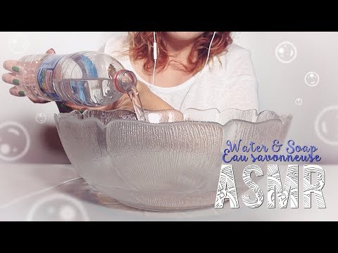 ASMR Français ~ Water & Soap / Eau savonneuse + Brushing ,tapping |No talking|