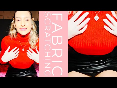 ASMR | LATEX GLOVE LOVE SCRATCHING FABRIC SOFT SOUNDS | FAUX LEATHER SKIRT | WHISPERING🇧🇪🇺🇸✨