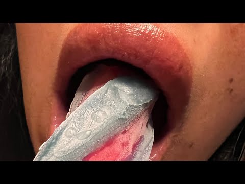 ASMR Licking popsicle