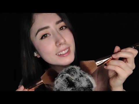 ASMR | Fluffy Mic Brushing with Whispered Rambles 😴