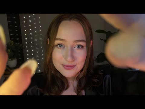 cozy asmr personal attention, camera tapping & scratching, long nails, leather jacket (fixed focus)