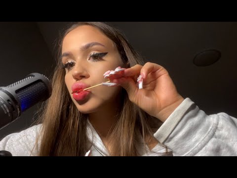 ASMR | Eating lollipop till it’s finished🍭  *mouth sounds and hand movements*