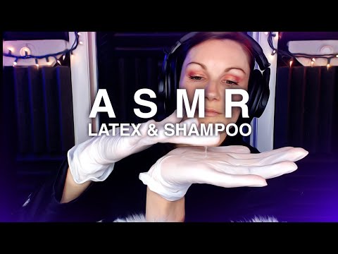 ASMR latex gloves, disposable gloves, shampoo & asmr fast hand movements