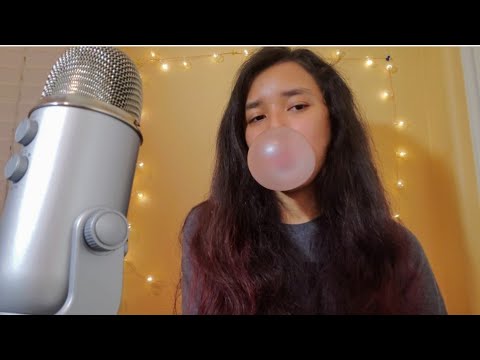 ASMR gum chewing blowing and mouth sounds part 2