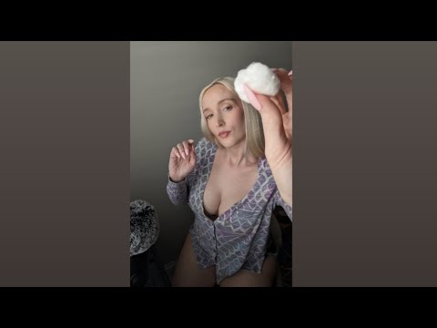 🎧ASMR Skincare before you Sleep😌 fluffy mic🫧face and hair brushing sounds ✨