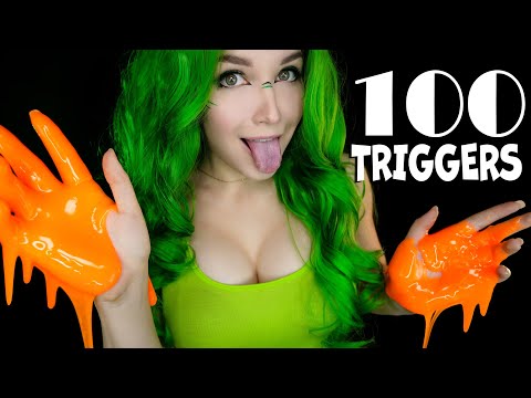 ASMR SLIME 🌈 100 TRIGGERS in 4 MINUTES ✨ АСМР 100 СЛАЙМ ТРИГГЕРОВ за 4 МИНУТЫ 💚