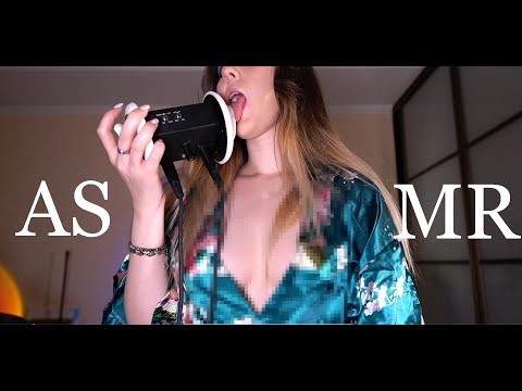 ASMR 🔥 3DIO sensual slow licking