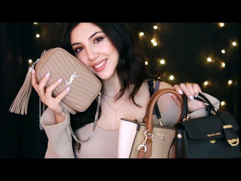 ASMR Purse Collection 👛 [ASMR Gentle Whispers/ Tapping / Scratching ] - Designer Bags