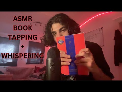 ASMR Pure Book Tapping + Whispering (to calm you down)