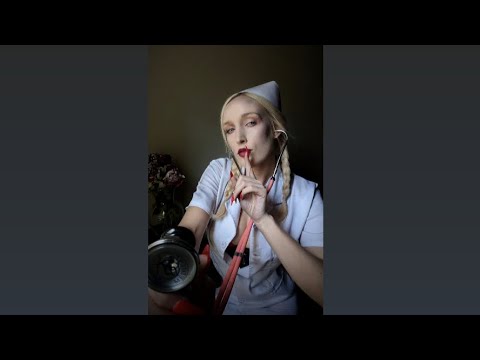 🩺ASMR👻Spooky Nurse Roleplay💋-writing-checking your vision-glove sounds-changing your bandages🤕😌💓