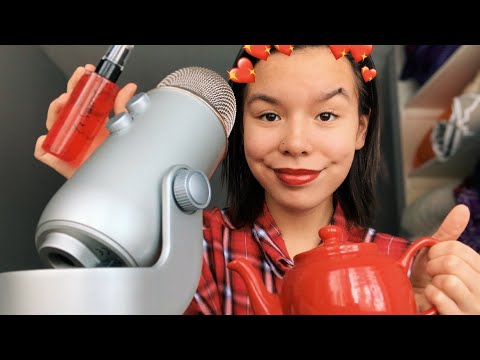 ASMR red triggers❤️🍎 (SO TINGLY)