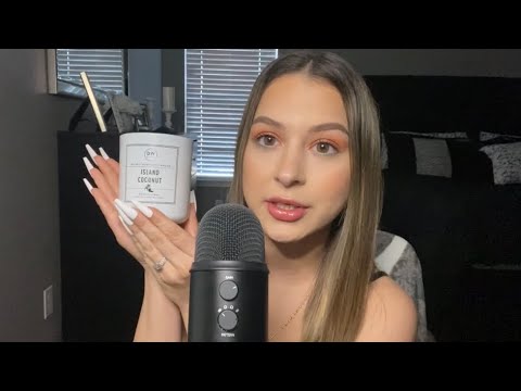 ASMR Candle tapping + close up whispers (me trying to explain scents for 23 min straight & failing)