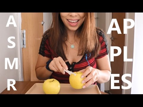 ASMR - Eating APPLES (Also Chopping and Tapping) Short Video