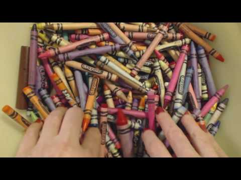 ASMR Request ~ Rummaging Through Crayons in Tupperware Bowl